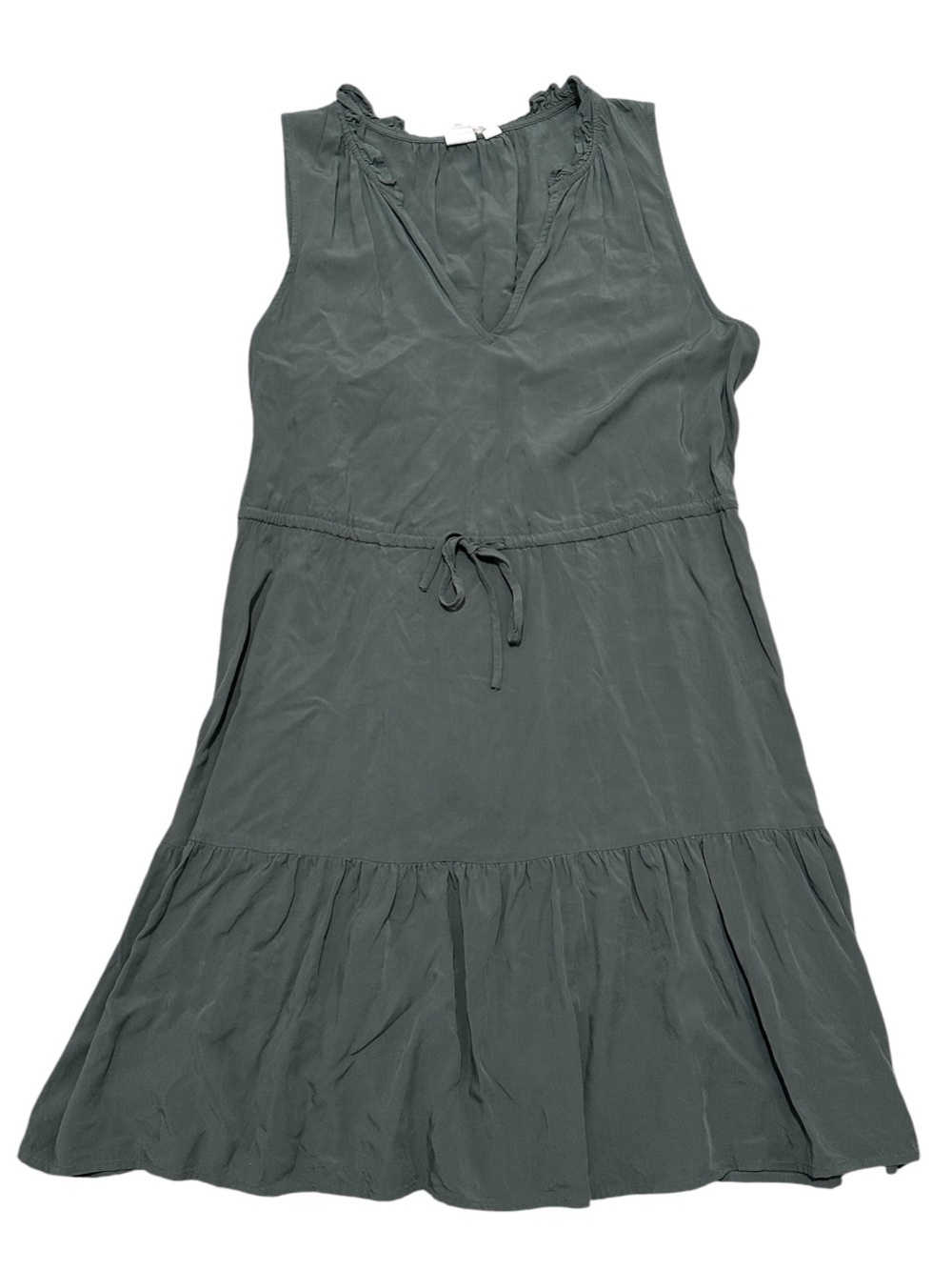 GAP Olive Green Tie-Waist Sleeveless Dress